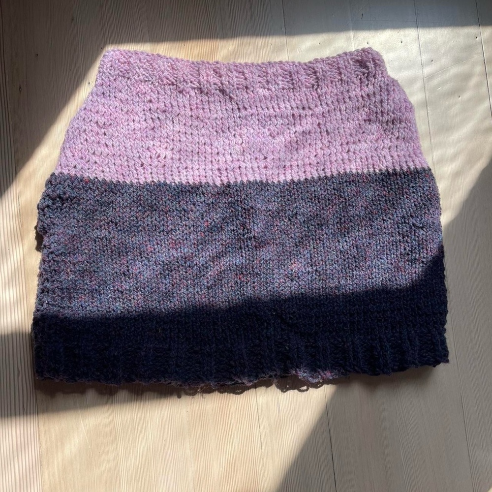 Handmade Purple Knit Skirt